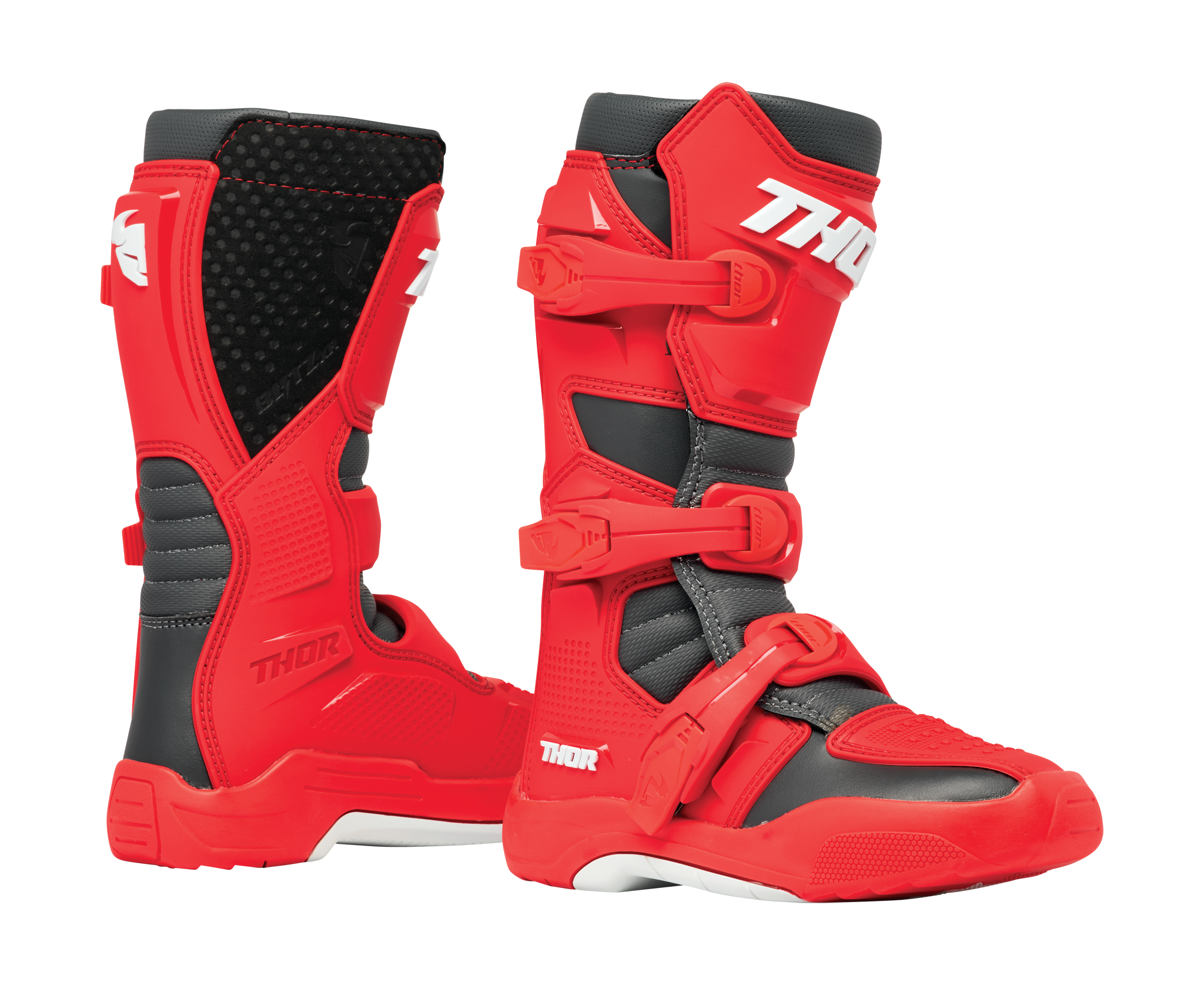 Thor Kinder Crosslaarzen Blitz XR - Rood / Charcoal