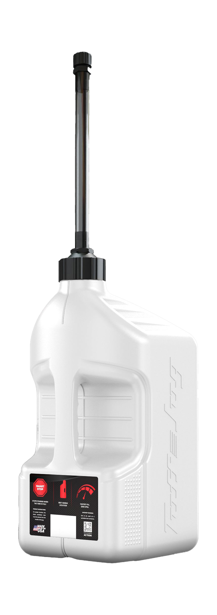 Tuff Jug Benzinekan Gen 3 Flexibele Slang met Auto-Stop - Wit / Zwart - 20 L