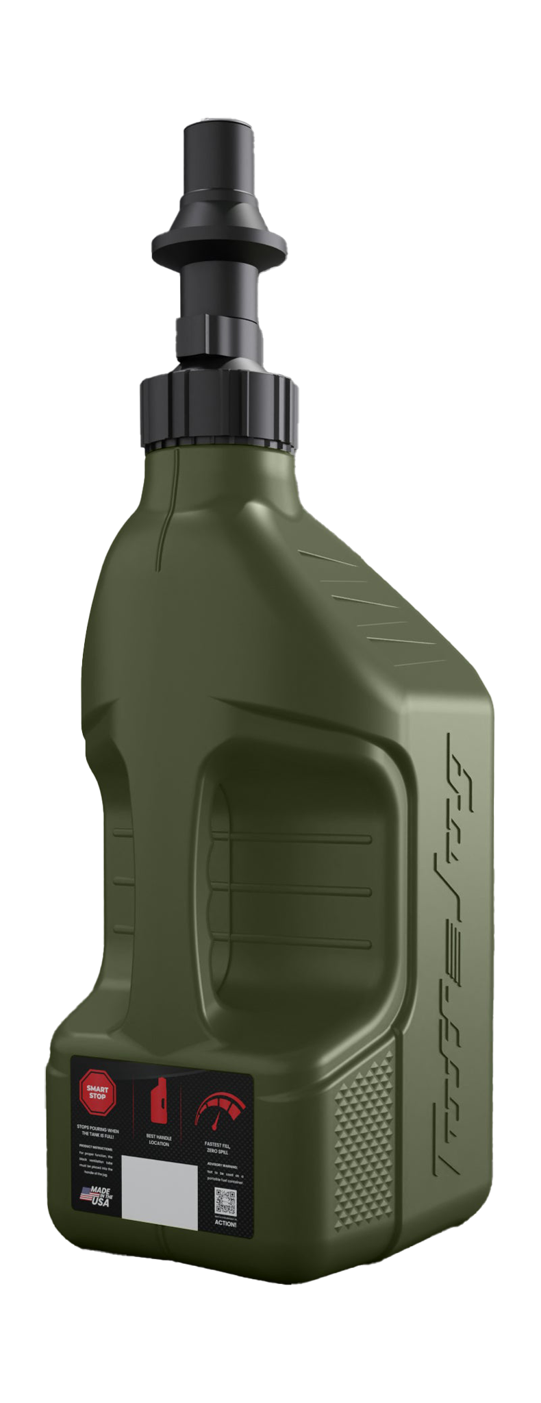 Tuff Jug Benzinekan Gen 3 Snelvuldop - Forest Green / Zwart - 10 L
