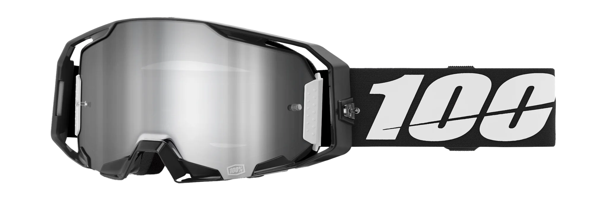 100% Crossbril ARmatic Black - Spiegel Zilver Flash Lens