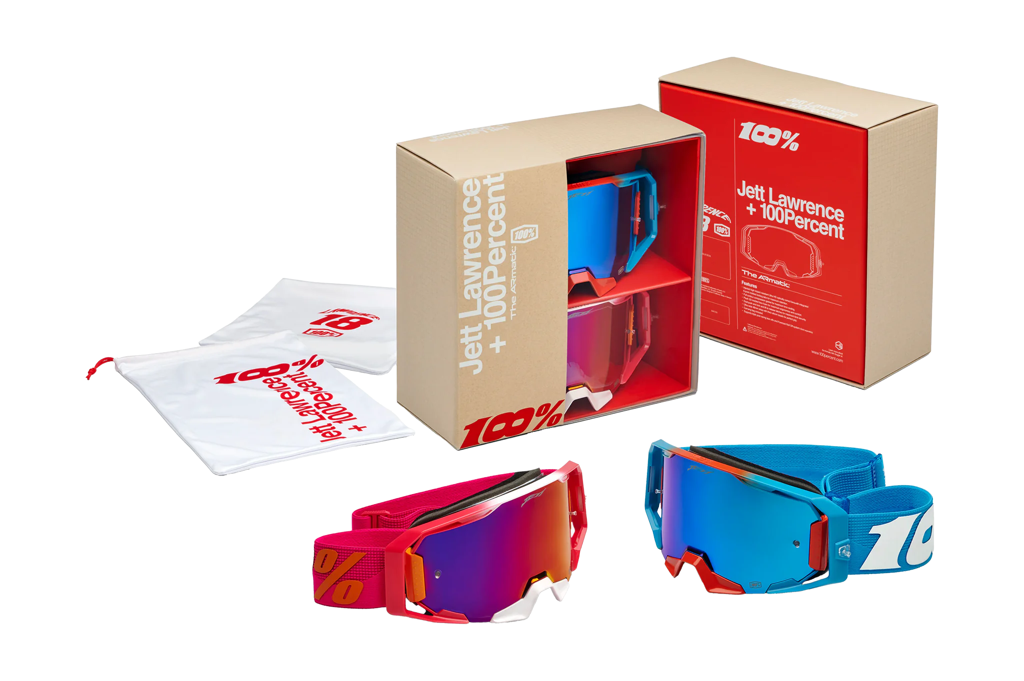 100% Crossbril ARmatic Donut Jett Lawrence - Spiegel Multi Lens - 2 Stuks