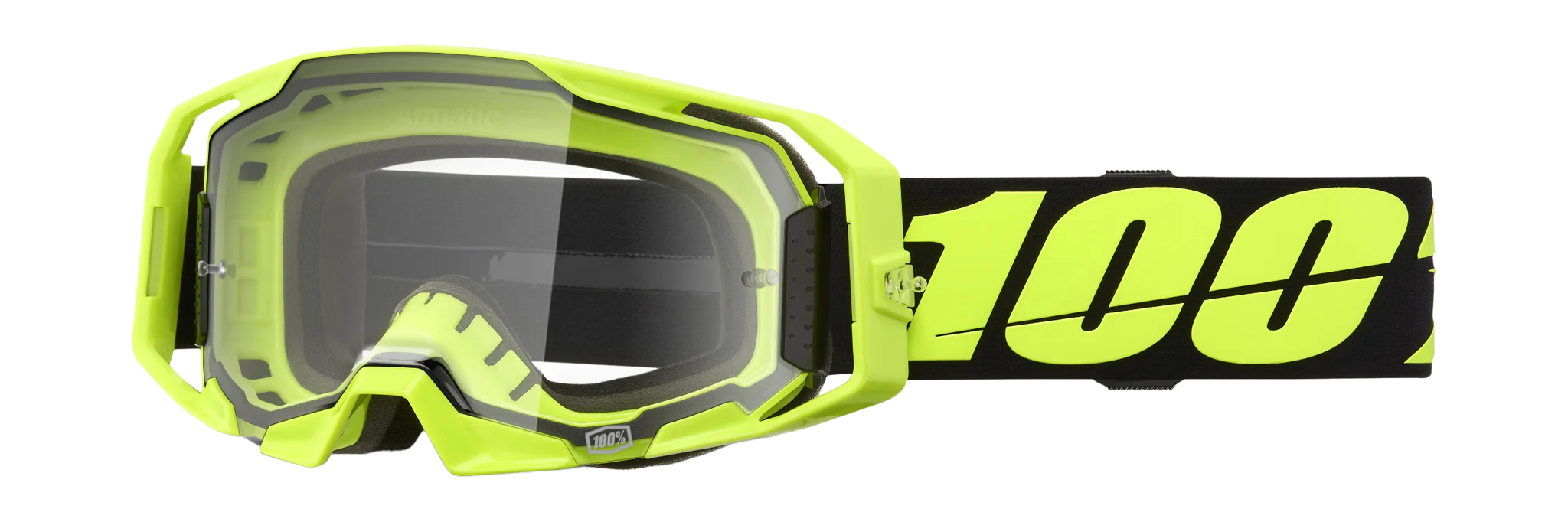 100% Crossbril ARmatic Neon Yellow - Clear Lens