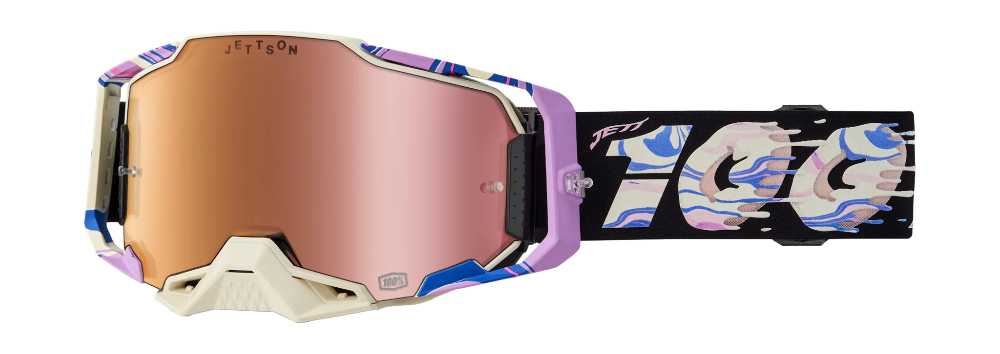 100% Crossbril Armega Donut Jett Lawrence - Spiegel Multi Lens - 2 Stuks