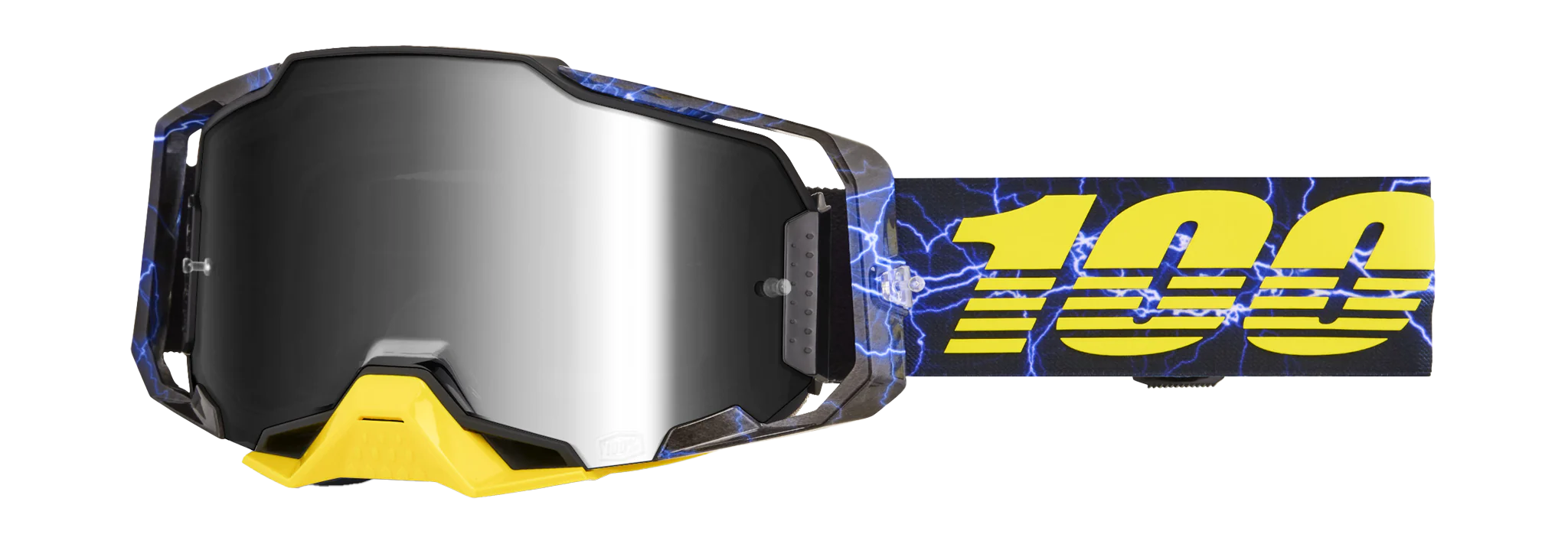 100% Crossbril Armega Furious - Spiegel Zilver Lens
