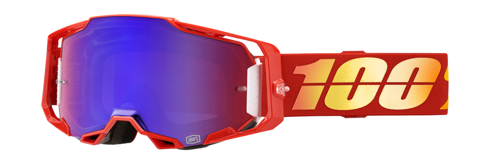 100% Crossbril Armega Nuketown - Spiegel Rood / Blauw Lens