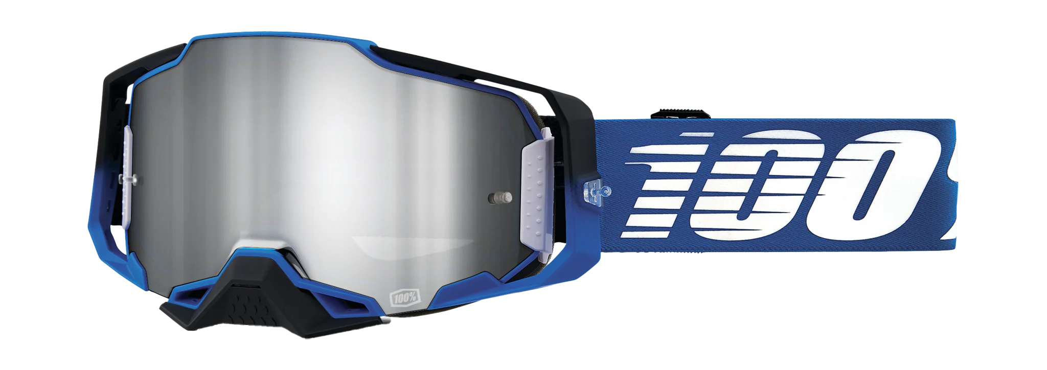 100% Crossbril Armega Rockchuck - Spiegel Zilver Flash Lens