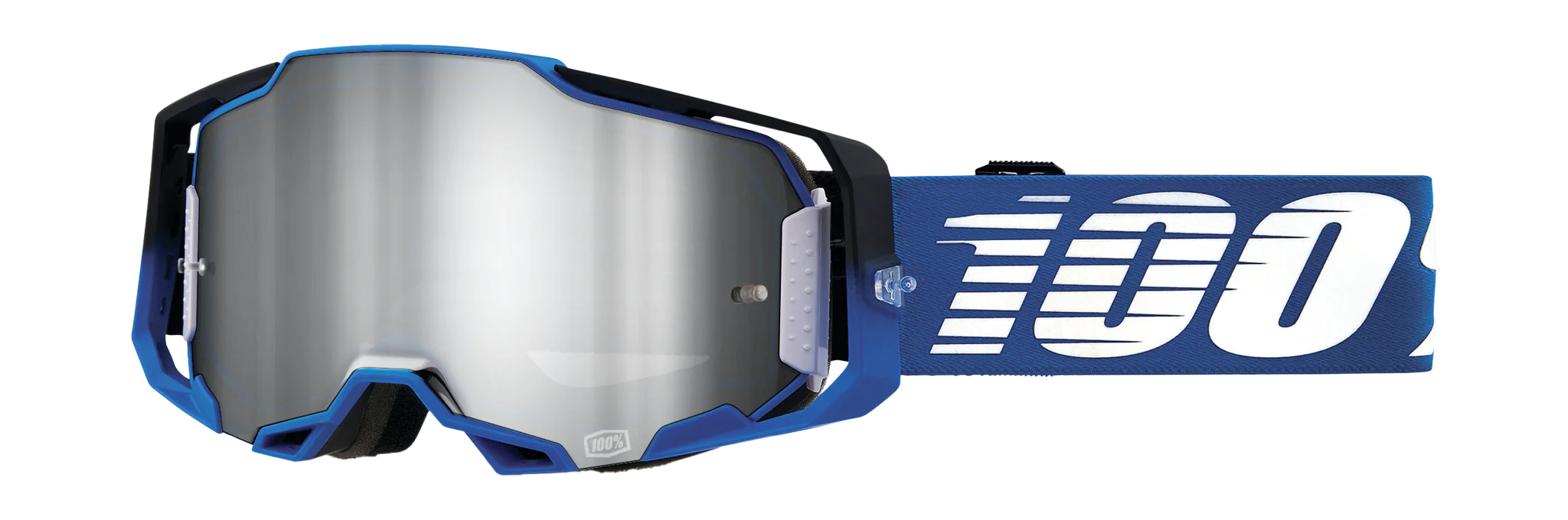 100% Crossbril Armega Rockchuck - Spiegel Zilver Flash Lens