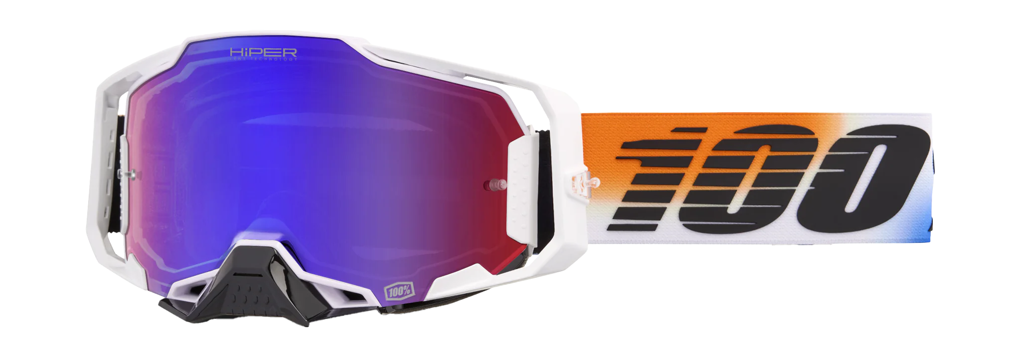 100% Crossbril Armega United - HiPER Spiegel Rood / Blauw Lens