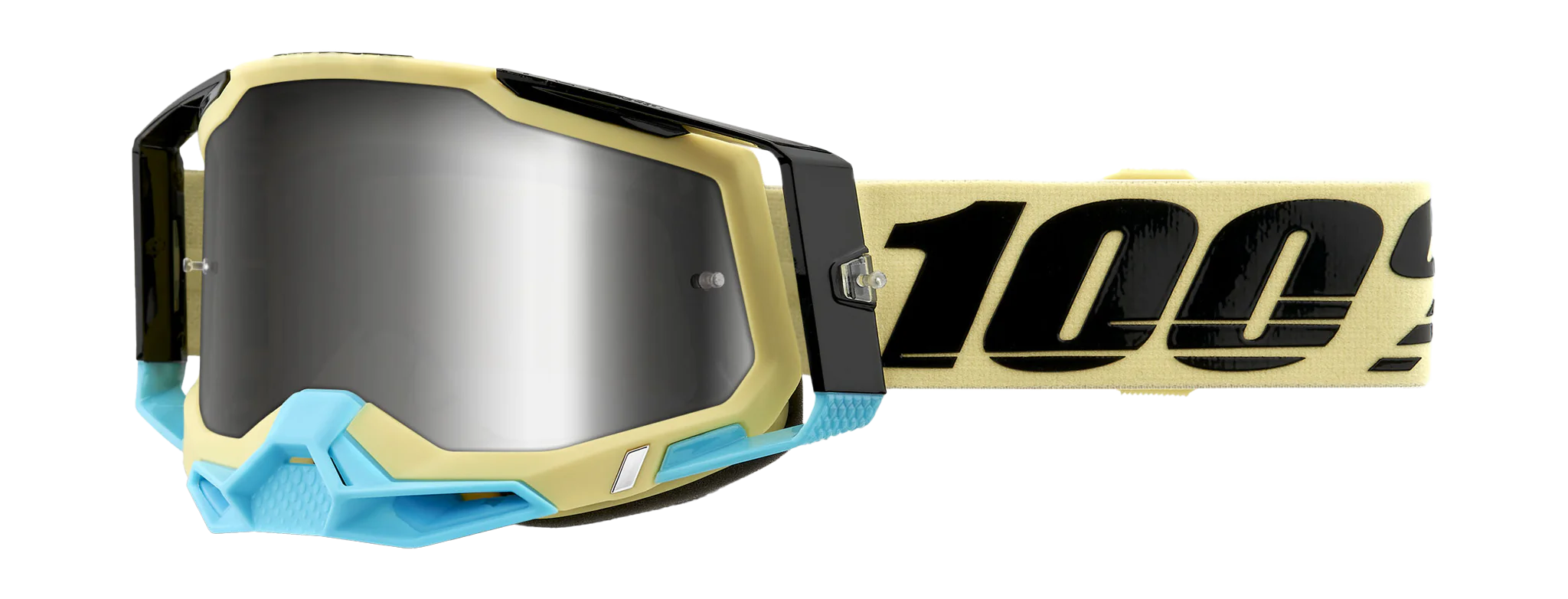 100% Crossbril Racecraft 2 Airblast - Spiegel Zilver Lens