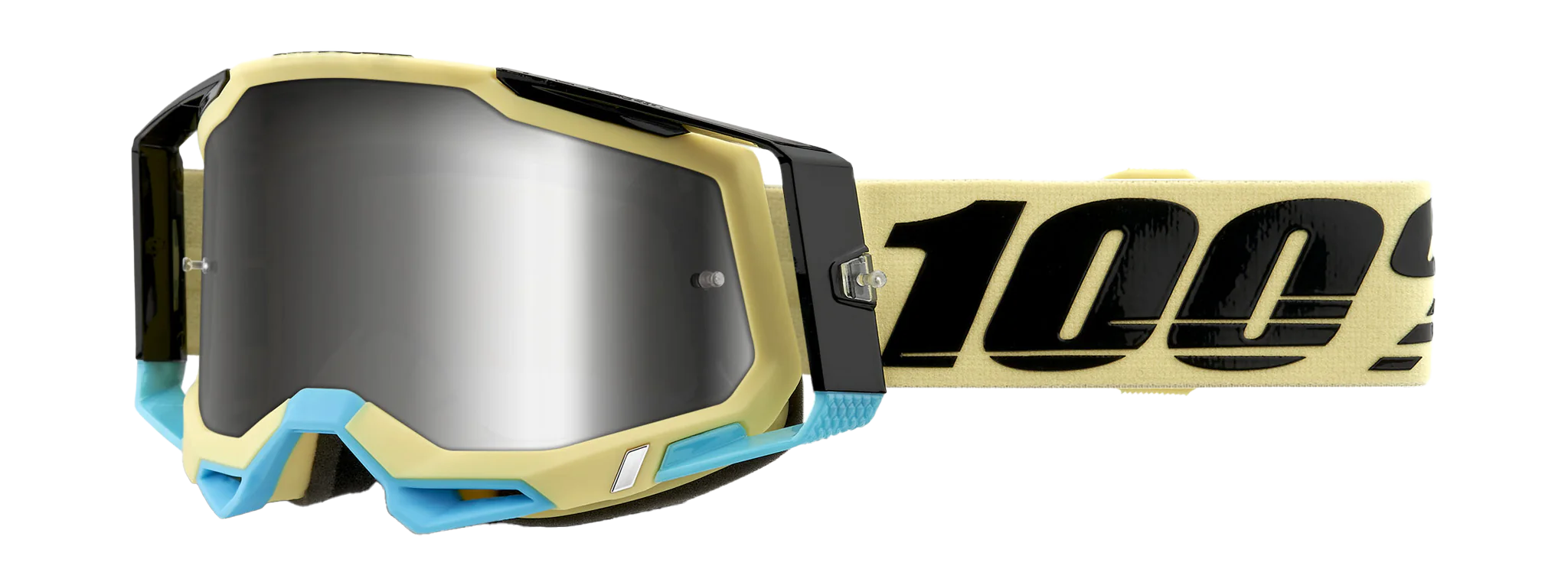 100% Crossbril Racecraft 2 Airblast - Spiegel Zilver Lens