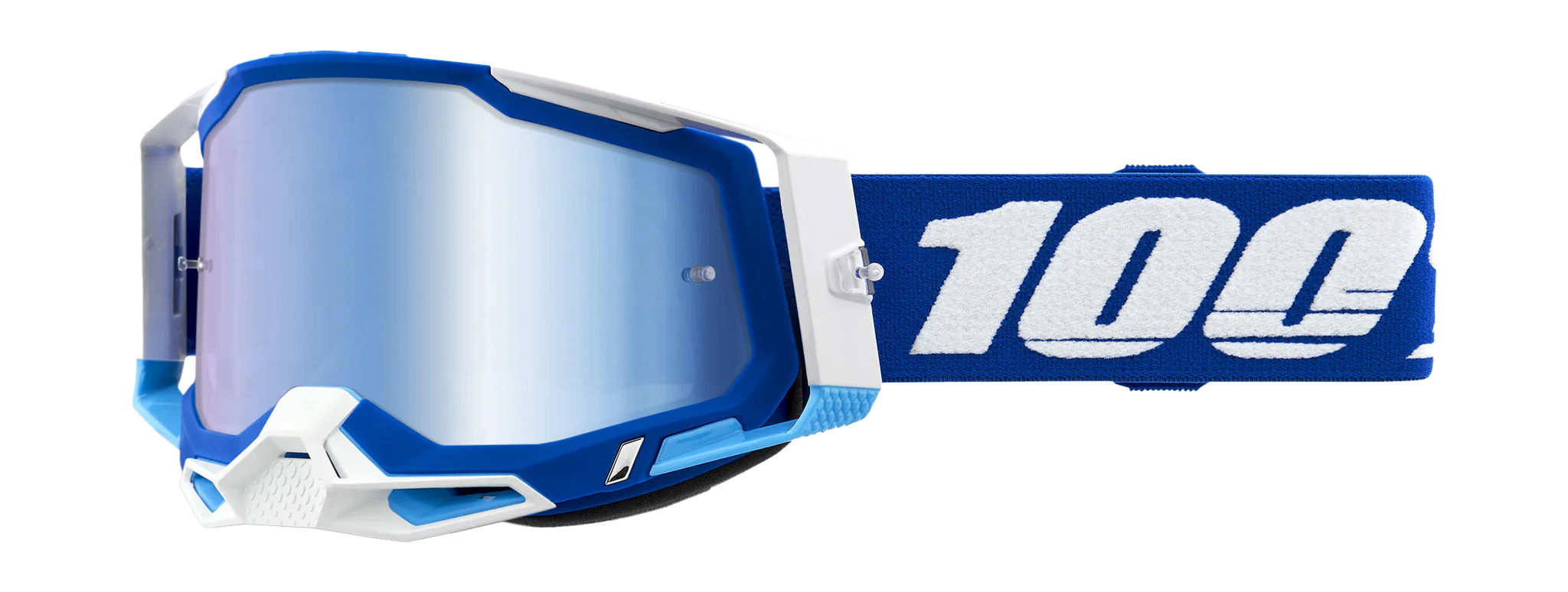 100% Crossbril Racecraft 2 Blue - Spiegel Blauw Lens
