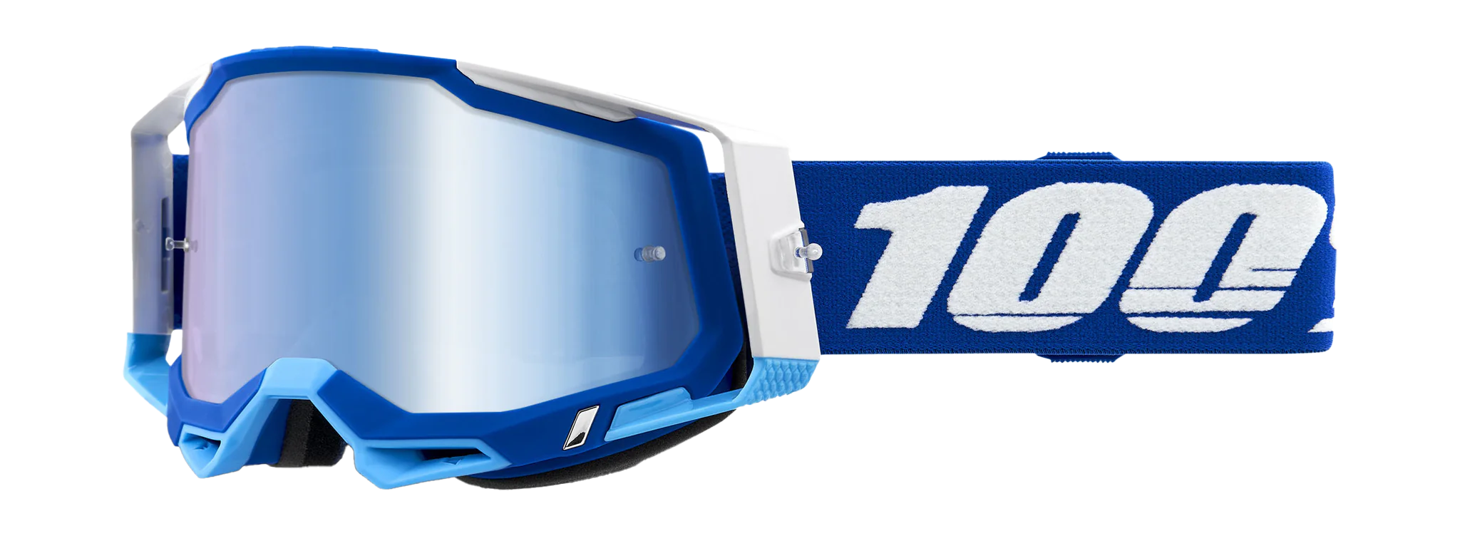 100% Crossbril Racecraft 2 Blue - Spiegel Blauw Lens