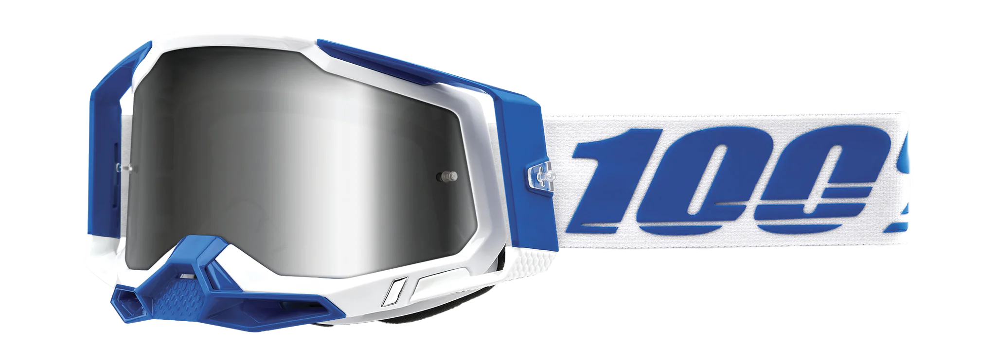 100% Crossbril Racecraft 2 Isola - Spiegel Zilver Flash Lens