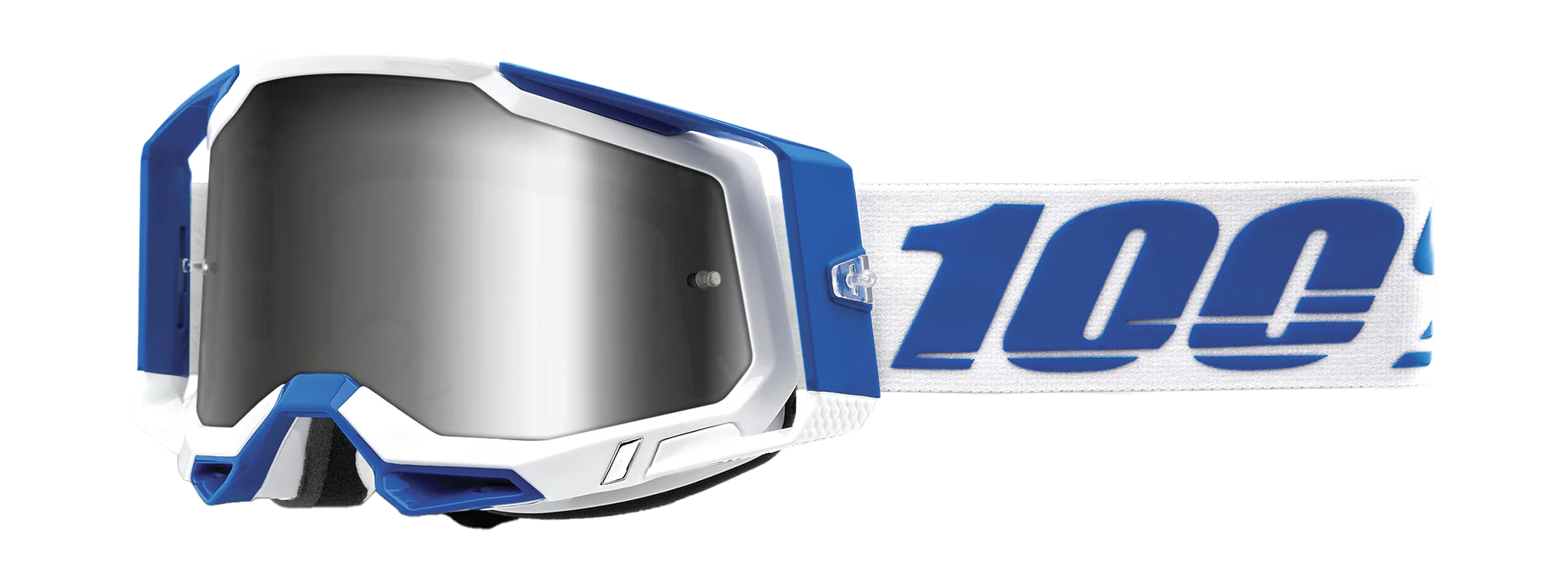 100% Crossbril Racecraft 2 Isola - Spiegel Zilver Flash Lens