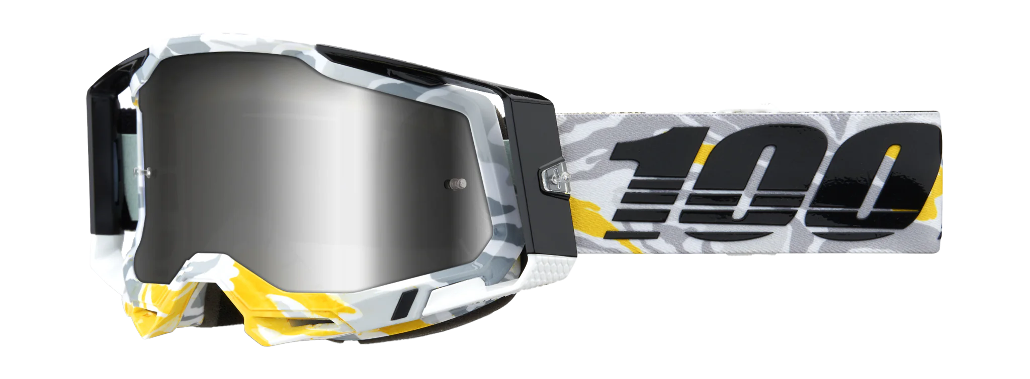 100% Crossbril Racecraft 2 Korb - Spiegel Zilver Lens