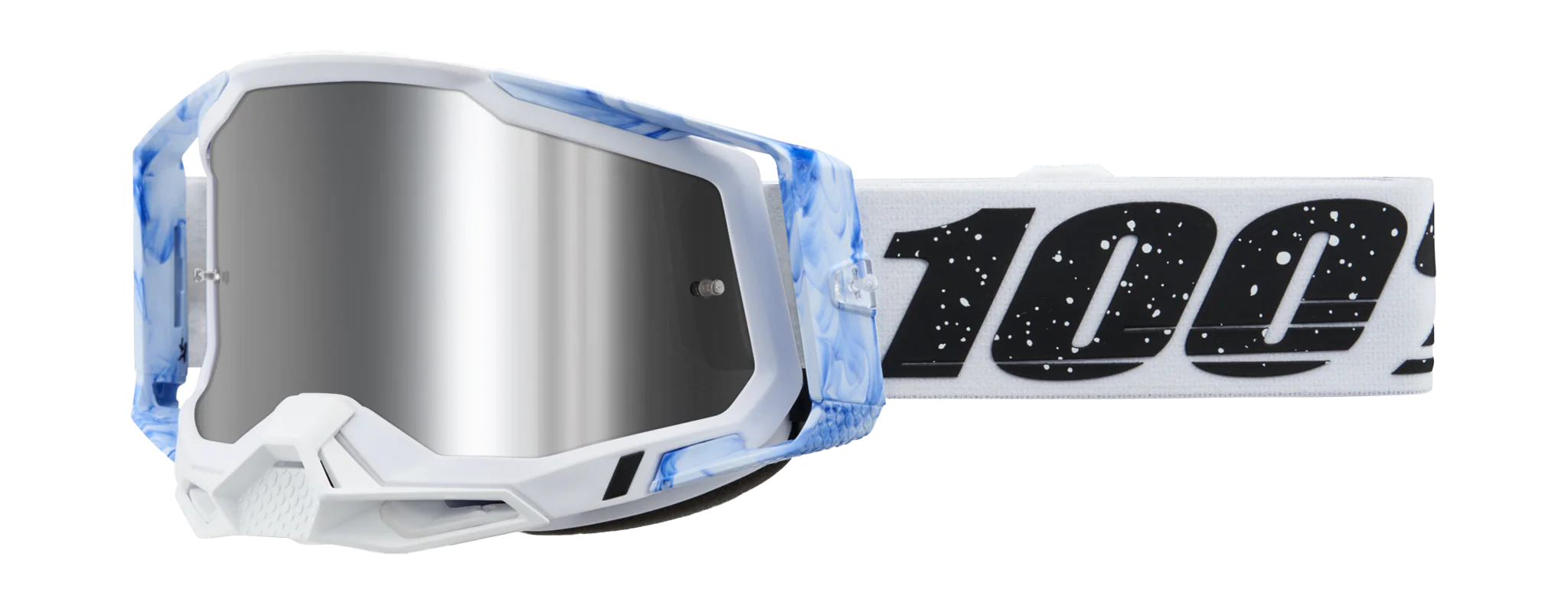 100% Crossbril Racecraft 2 Mixos - Spiegel Zilver Flash Lens