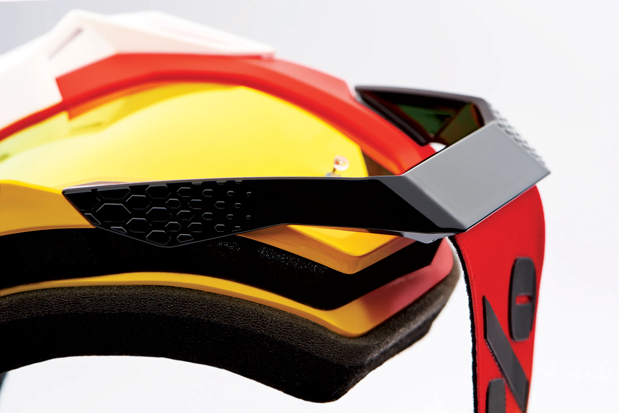 100% Crossbril Racecraft 2 Ogusto - Spiegel Rood Lens