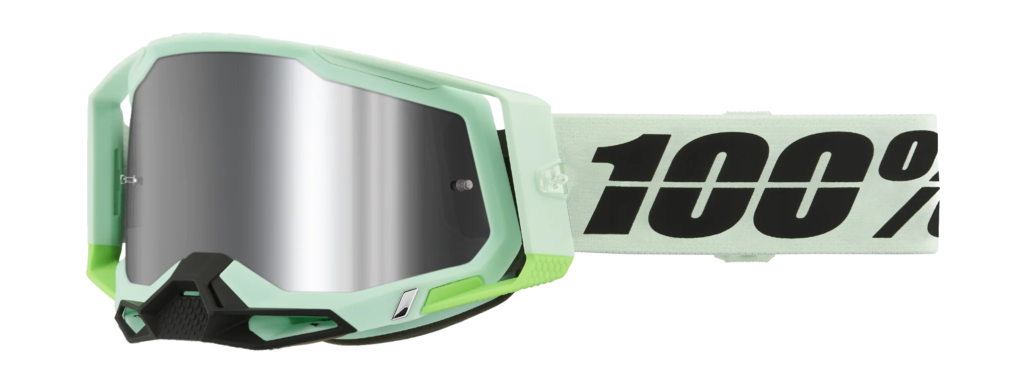 100% Crossbril Racecraft 2 Palomar - Spiegel Zilver Flash Lens