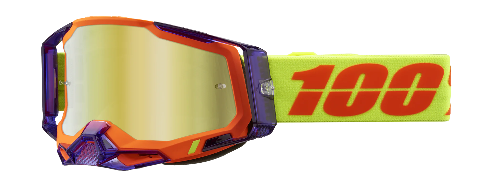 100% Crossbril Racecraft 2 Panam - Spiegel Goud Lens