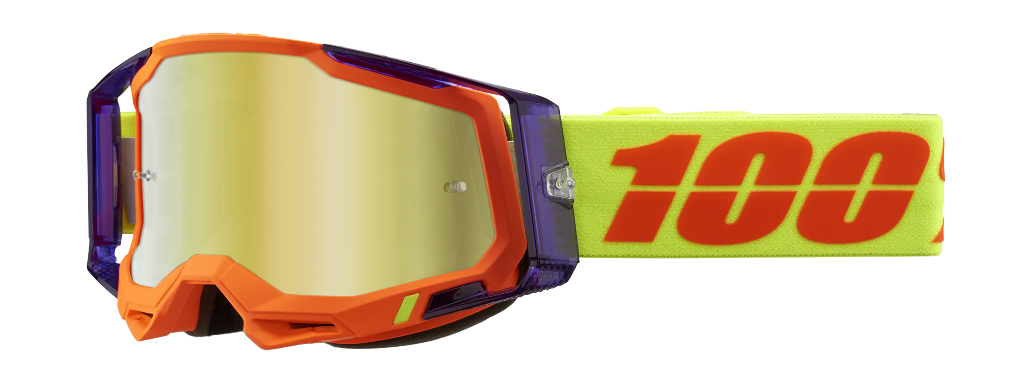 100% Crossbril Racecraft 2 Panam - Spiegel Goud Lens