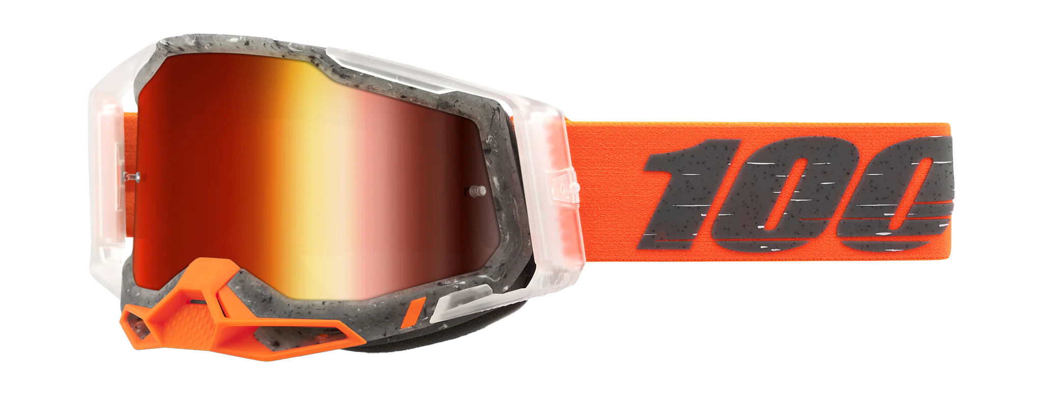 100% Crossbril Racecraft 2 Schrute - Spiegel Rood Lens