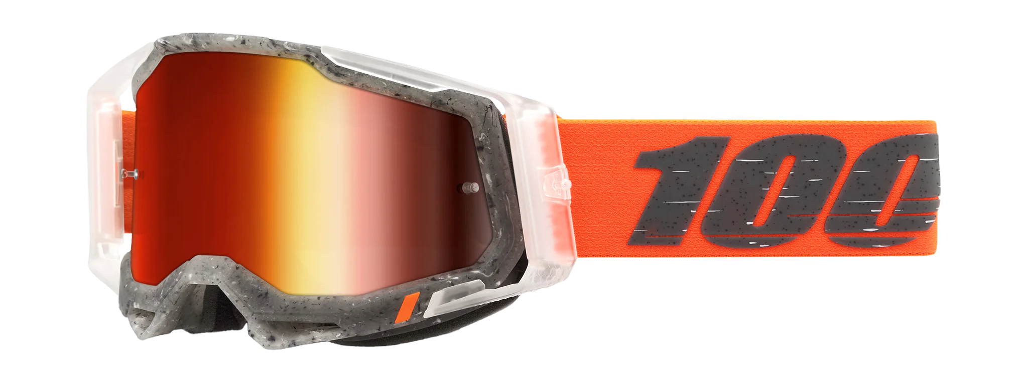 100% Crossbril Racecraft 2 Schrute - Spiegel Rood Lens