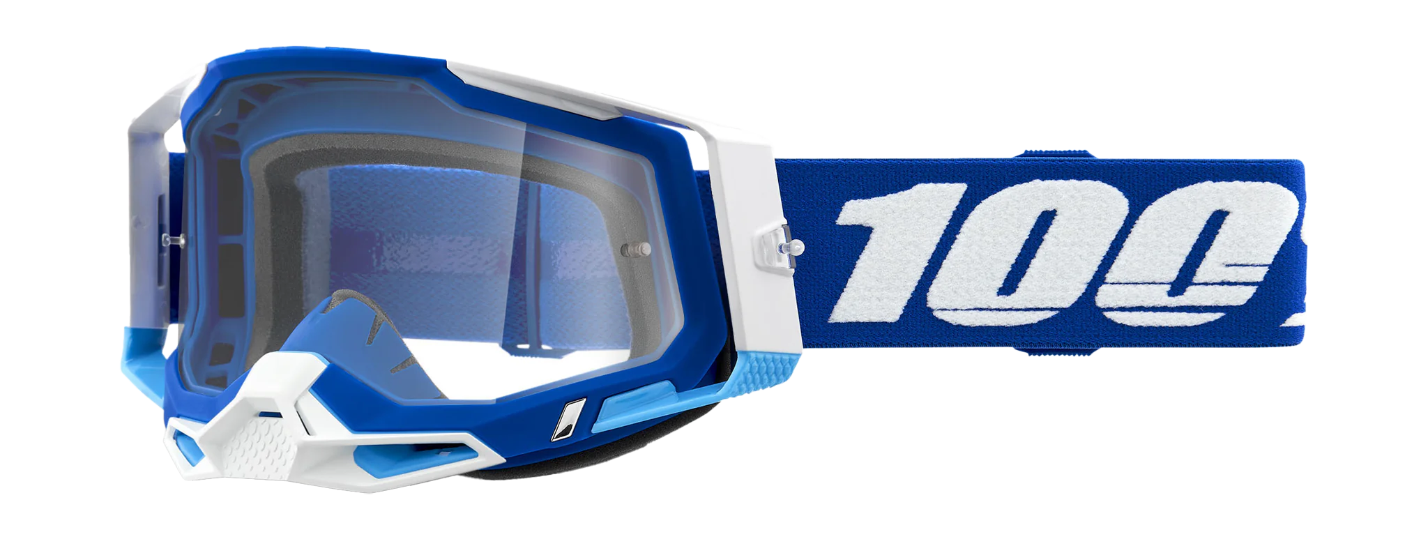 100% Crossbril Racecraft 2 SP22 Blue - Clear Lens