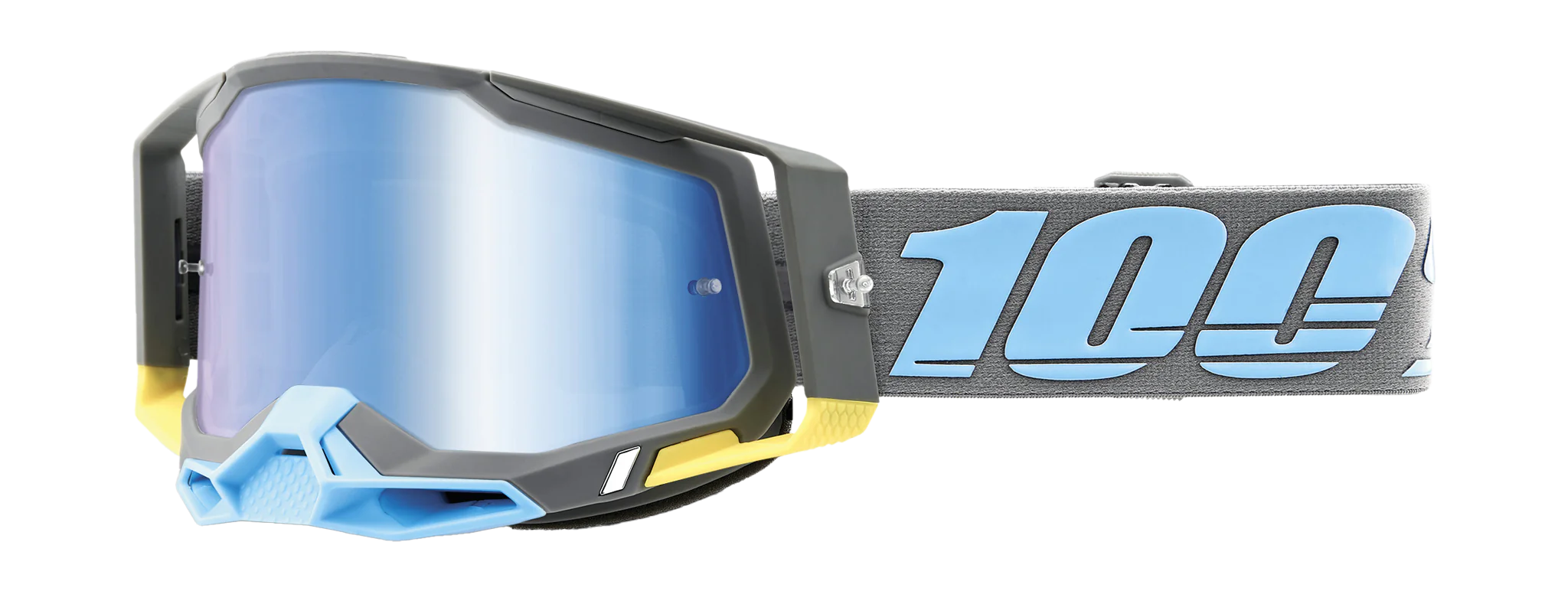 100% Crossbril Racecraft 2 Trinidad - Spiegel Blauw Lens