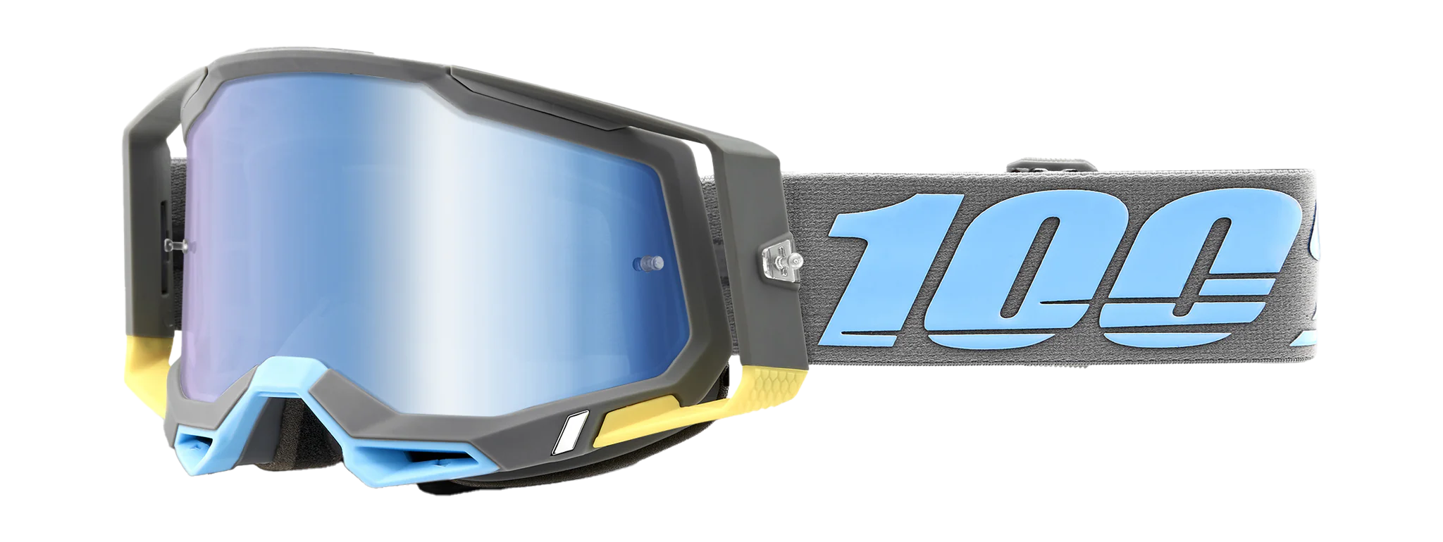 100% Crossbril Racecraft 2 Trinidad - Spiegel Blauw Lens