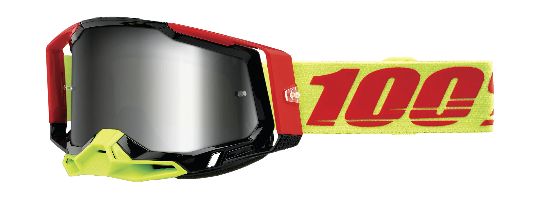 100% Crossbril Racecraft 2 Wiz - Spiegel Zilver Flash Lens