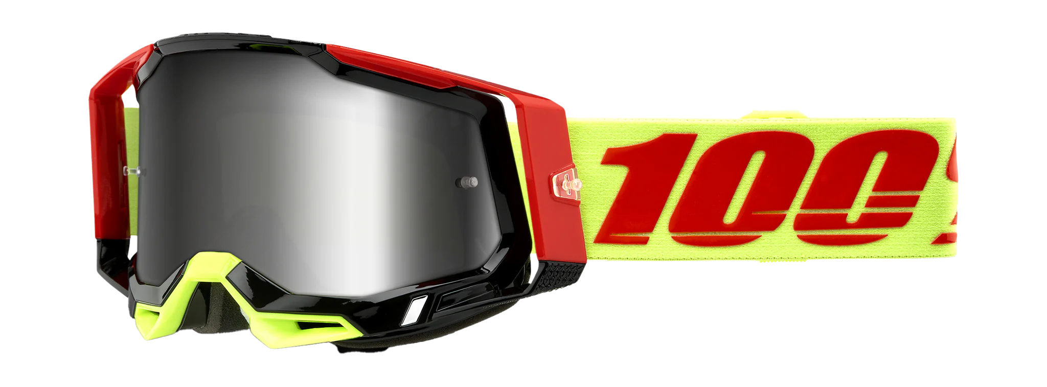 100% Crossbril Racecraft 2 Wiz - Spiegel Zilver Flash Lens