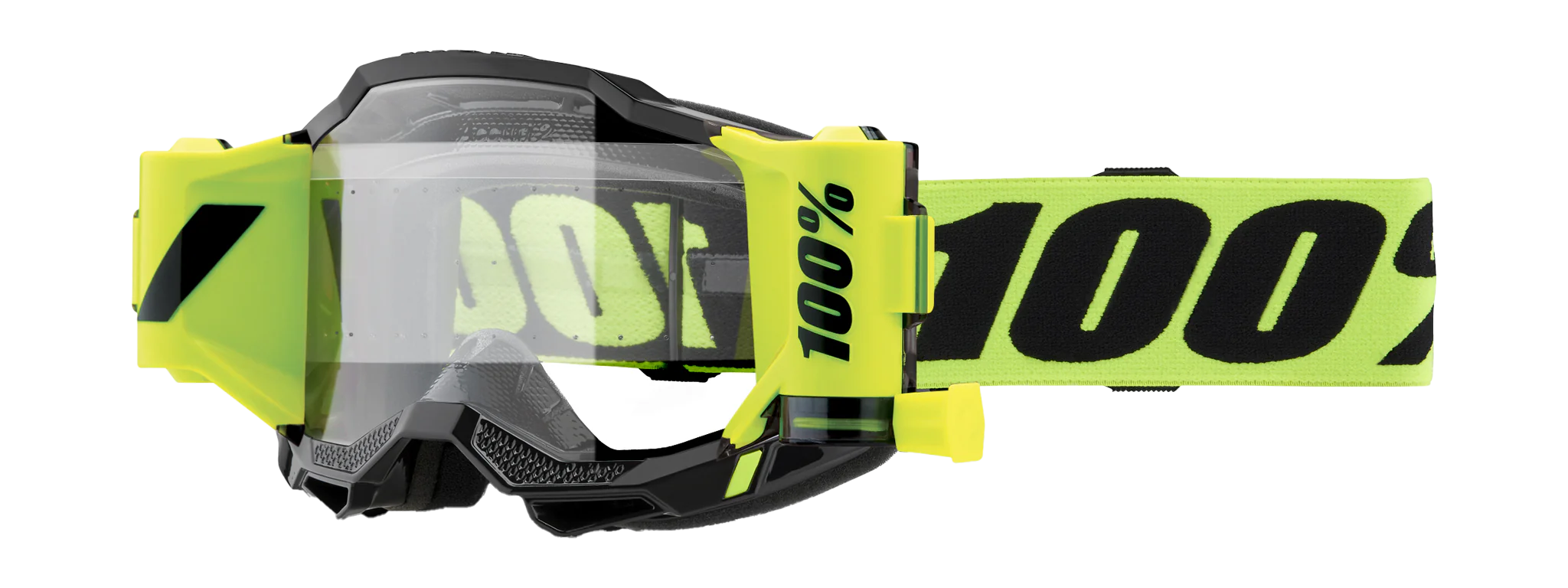 100% Crossbril Roll-Off Accuri 2 Forecast Neon Yellow - Clear Lens