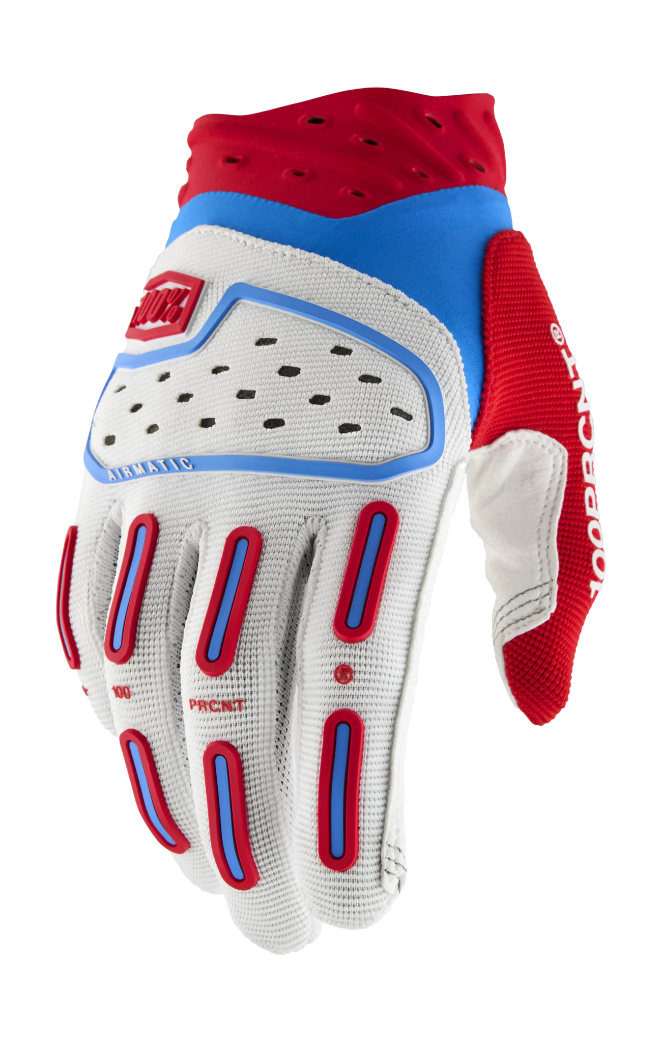 100% Crosshandschoenen Airmatic 2 - Rood / Wit / Blauw