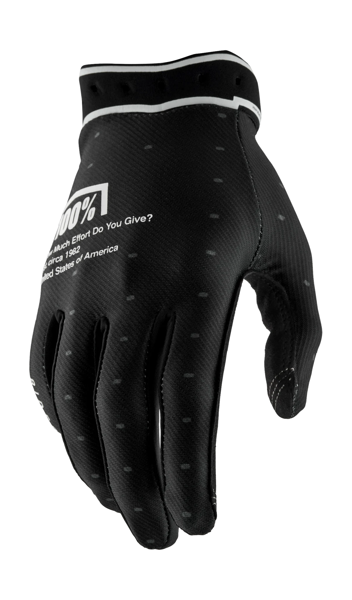 100% Crosshandschoenen Ridefit - Zwart / Wit / Grijs