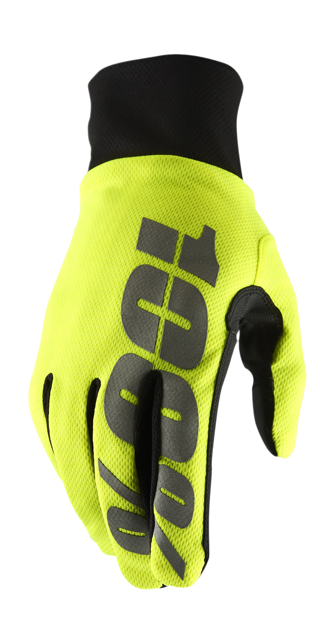 100% Crosshandschoenen Winter Hydromatic Waterproof - Neon Geel