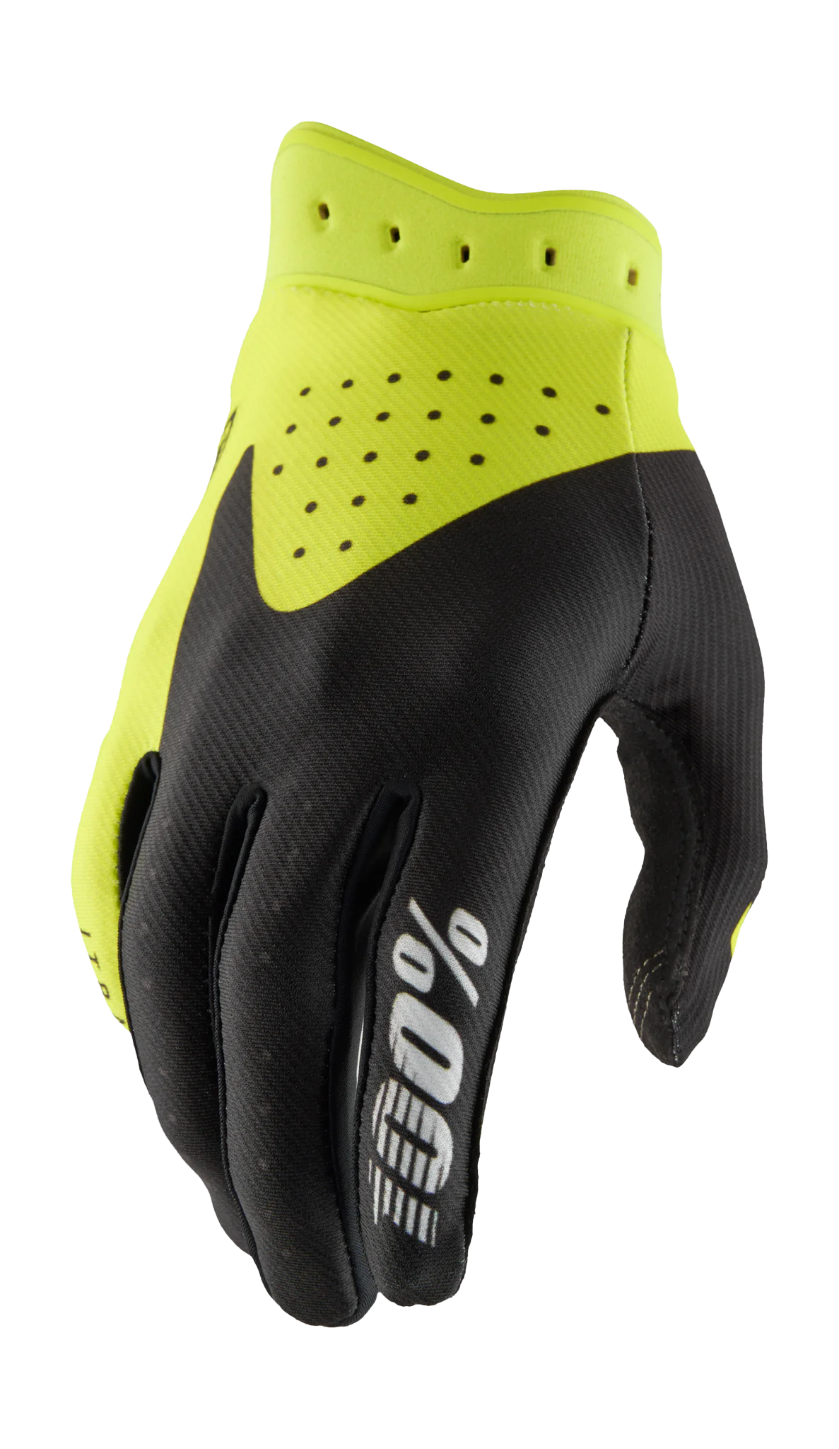 100% Kinder Crosshandschoenen iTrack - Zwart / Fluo Geel