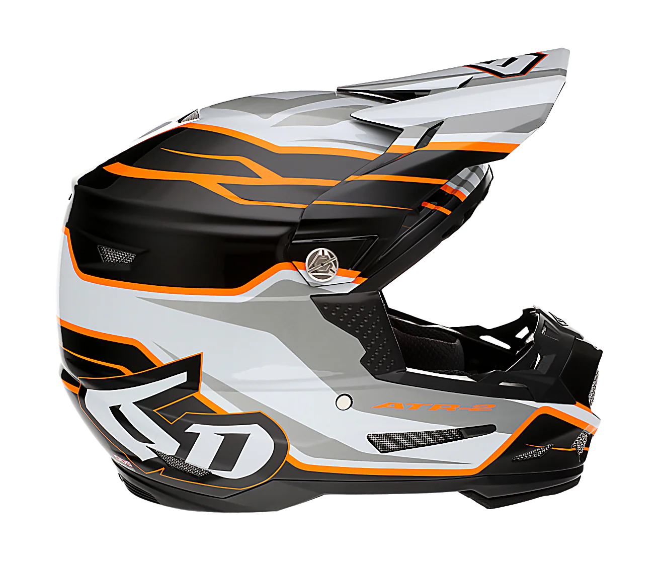6D Crosshelm ATR-2 Phase - Wit / Oranje