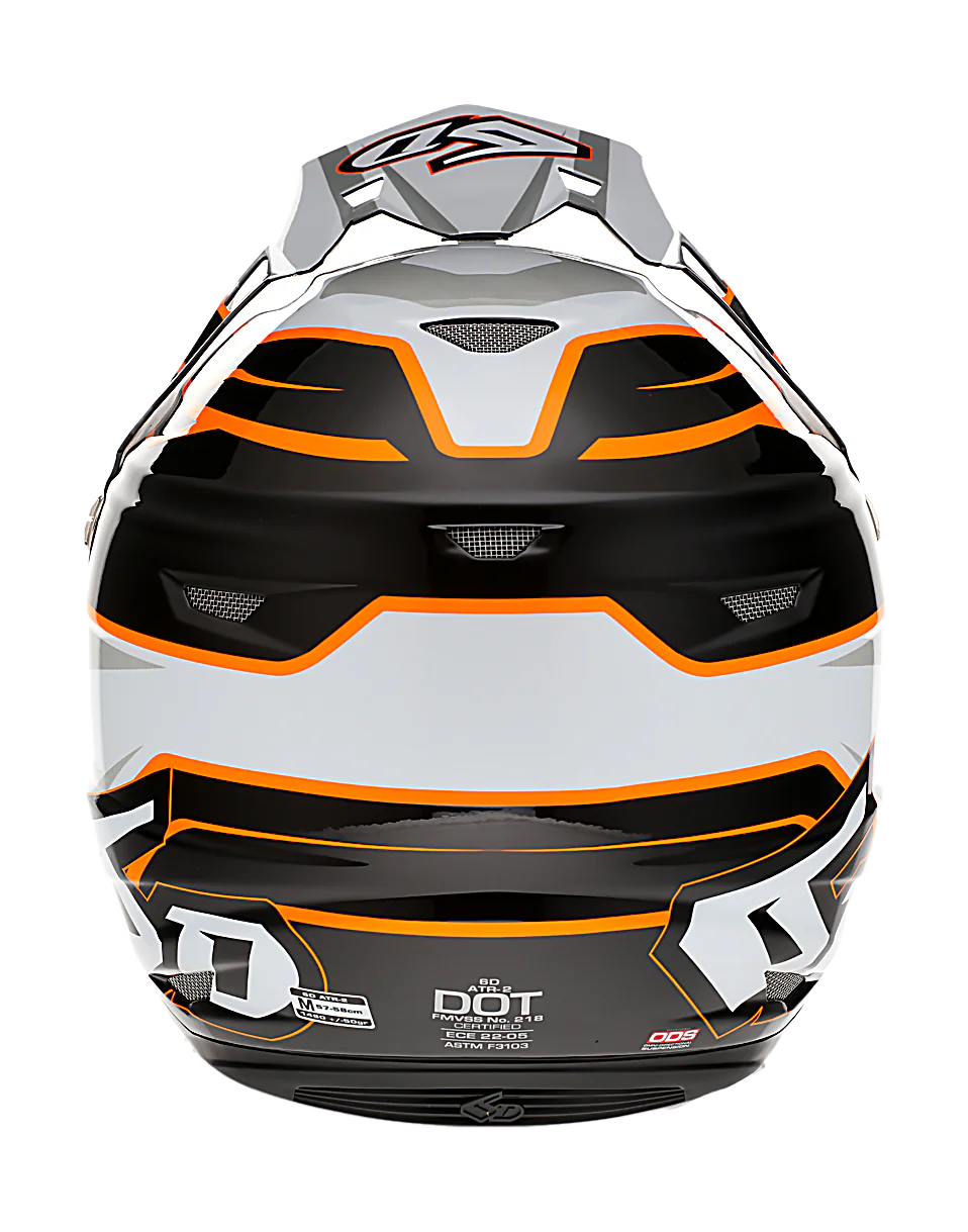 6D Crosshelm ATR-2 Phase - Wit / Oranje