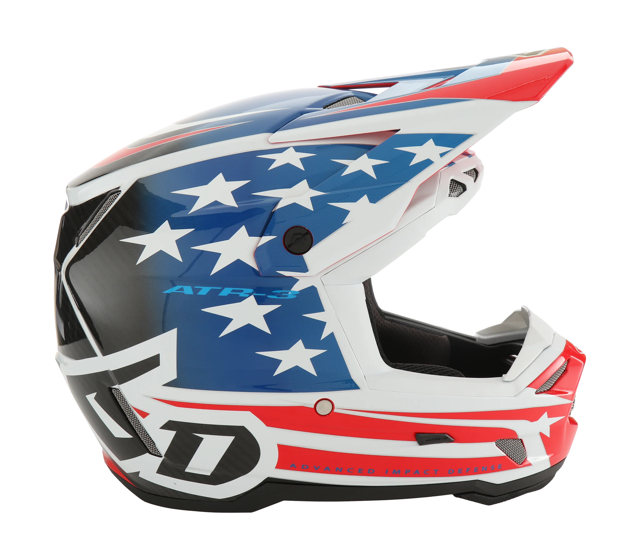 6D Crosshelm ATR-3 FIM Patriot - Rood / Wit / Blauw