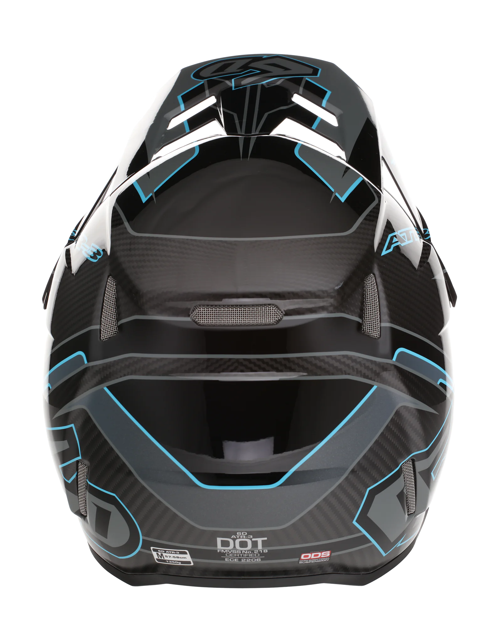 6D Crosshelm ATR-3 FIM Reflex - Zwart