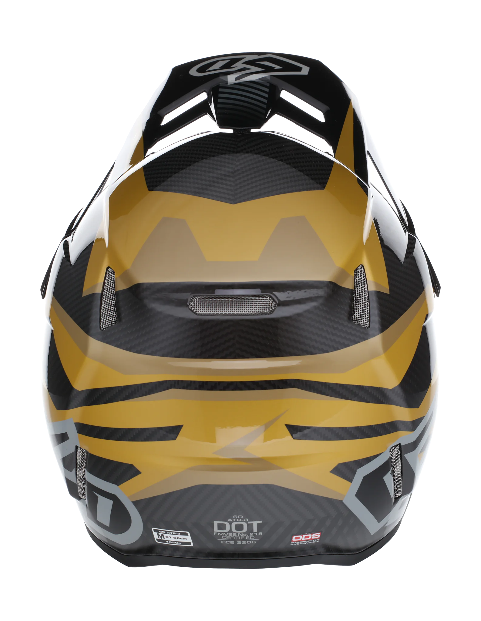 6D Crosshelm ATR-3 FIM Rival - Goud