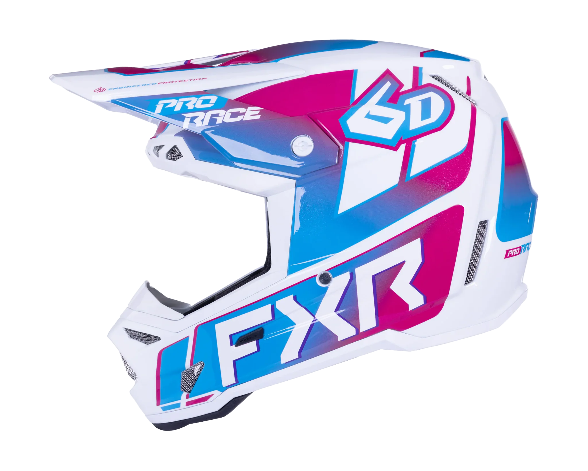 6D Crosshelm ATR-3 FXR - Blue Razz / Wit