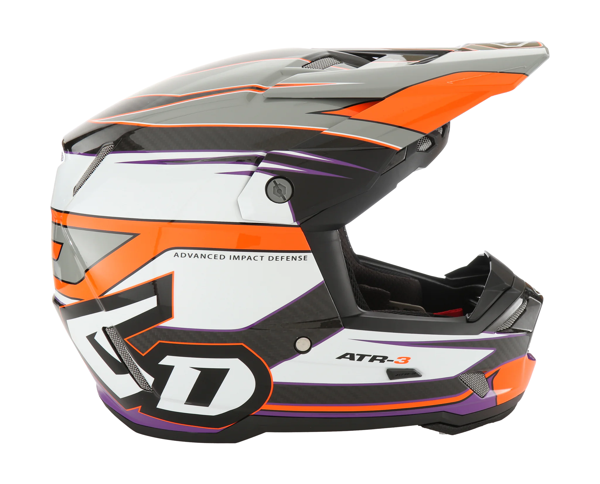 6D Crosshelm ATR-3 Hyper - Neon Oranje / Paars