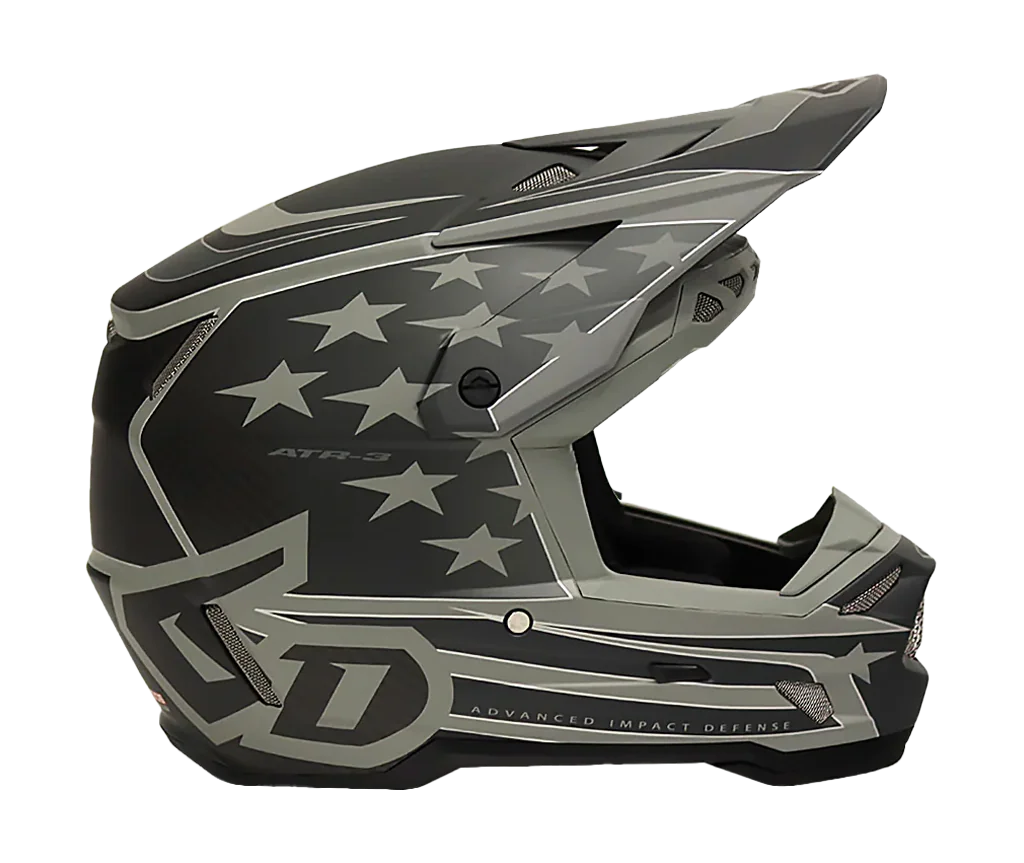 6D Crosshelm ATR-3 Patriot - Zwart