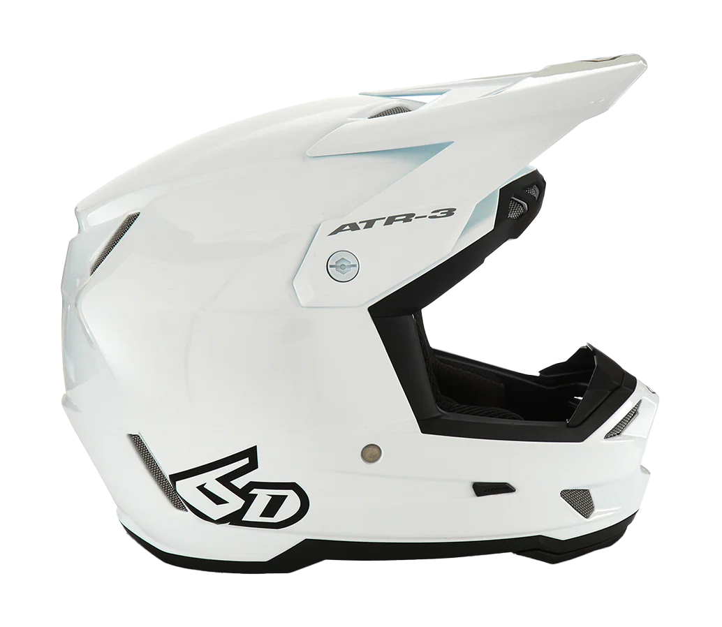 6D Crosshelm ATR-3 Solid - Glans Wit