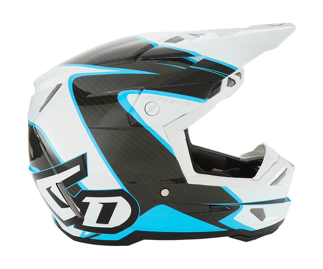 6D Crosshelm ATR-3 Wave - Cyan / Wit
