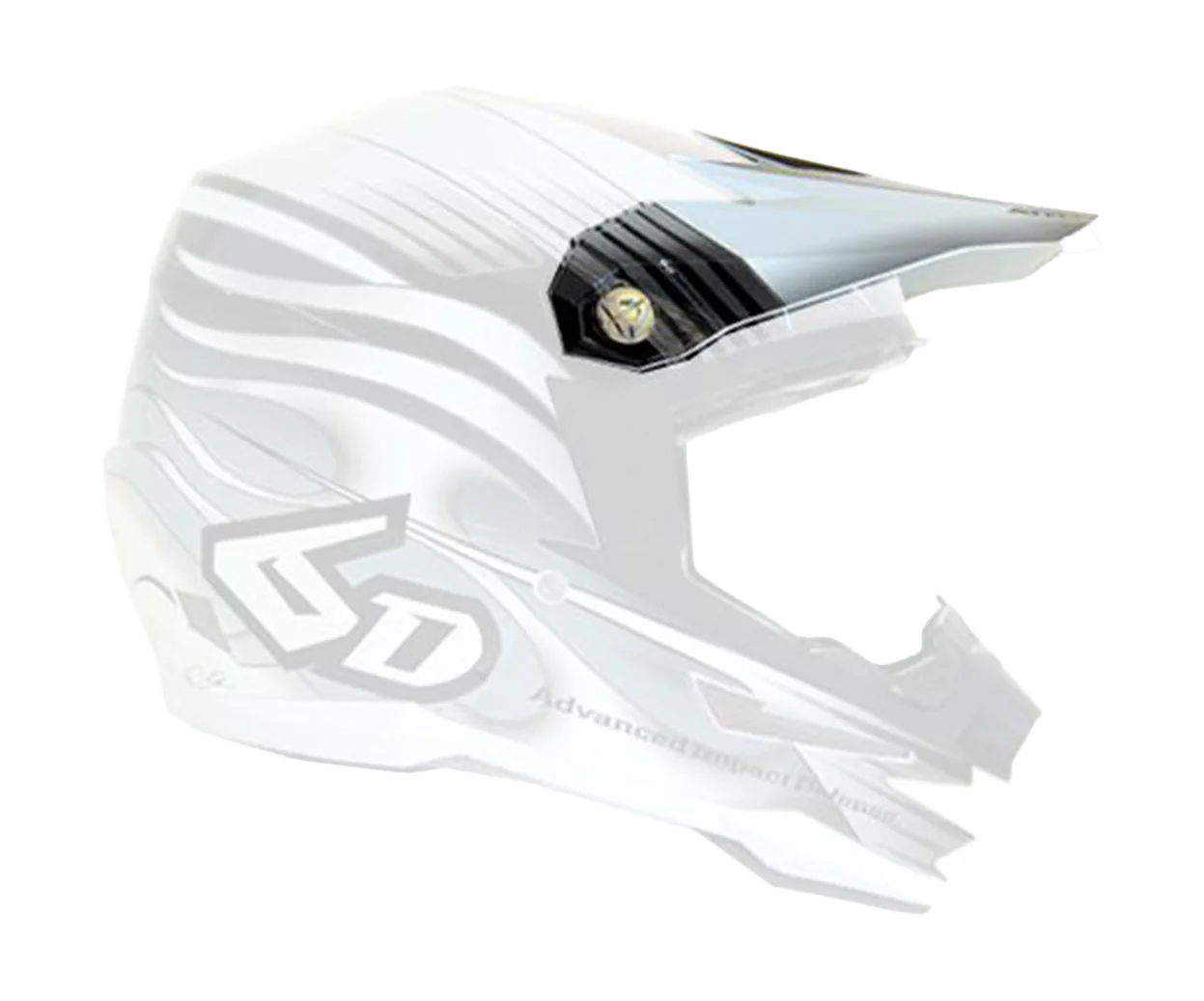 6D Helmklep ATR-1 Crusader Graphic - Zwart / Wit