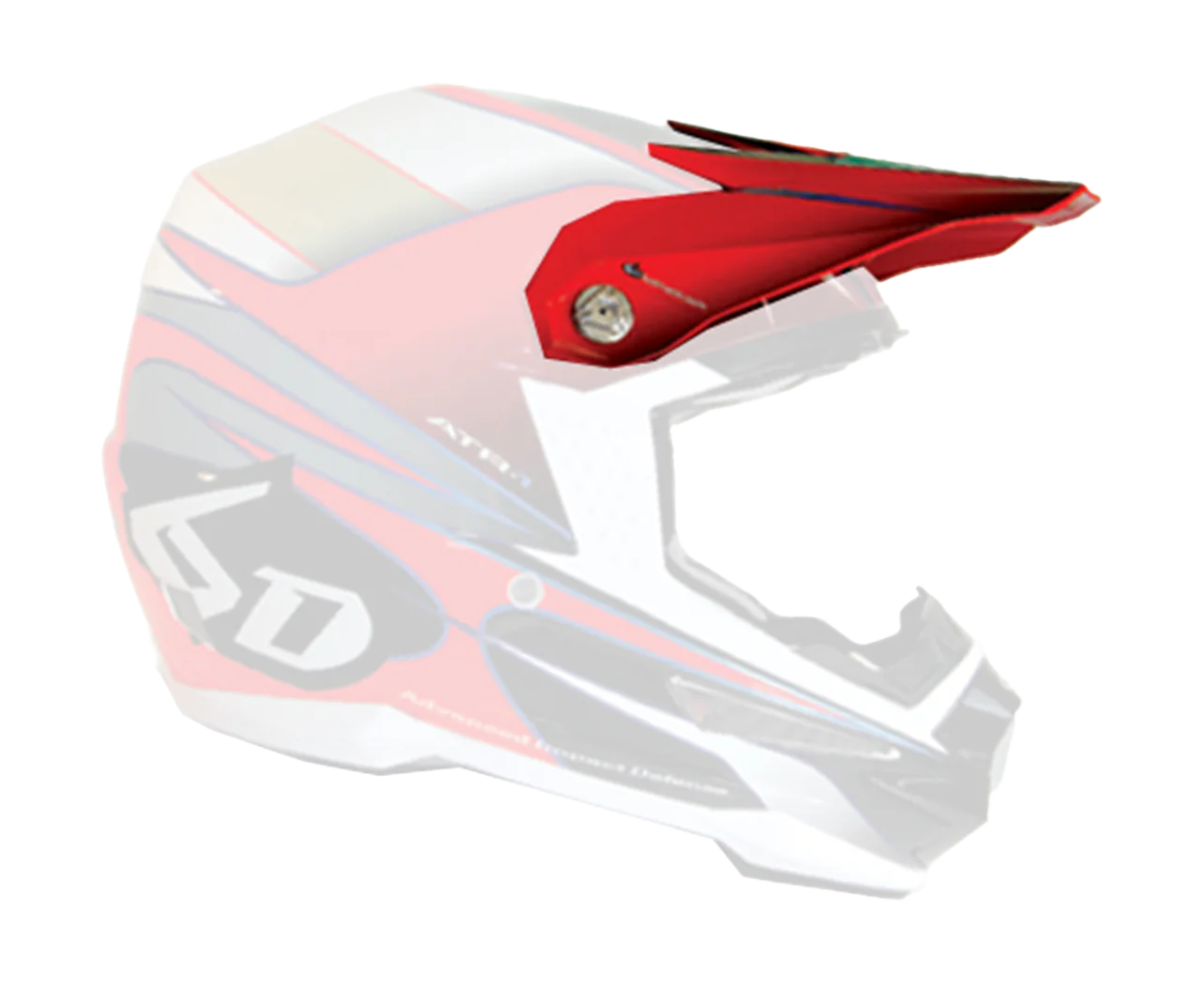 6D Helmklep ATR-1 Hornet Graphic - Rood