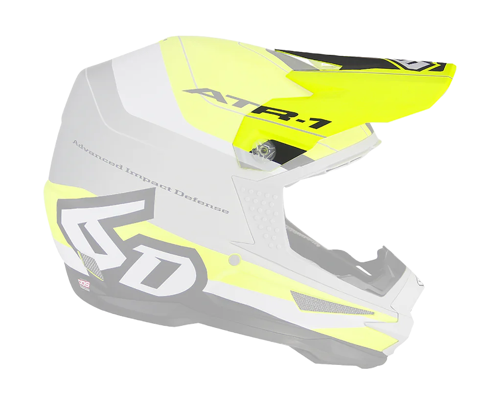 6D Helmklep ATR-1 Pace - Neon Geel / Grijs