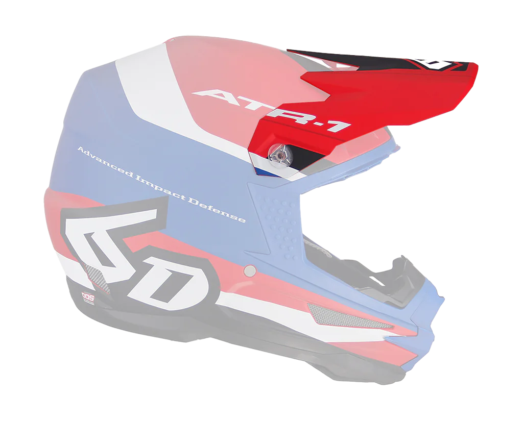 6D Helmklep ATR-1 Pace - Rood / Wit / Blauw